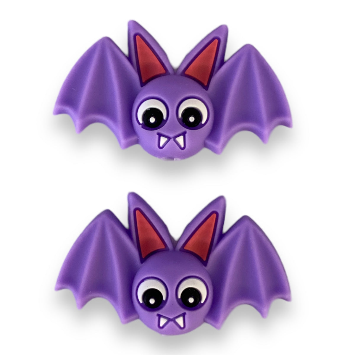 h833 - Purple Bat 38mm x 24mm Silicone Focal Bead (1 Count)