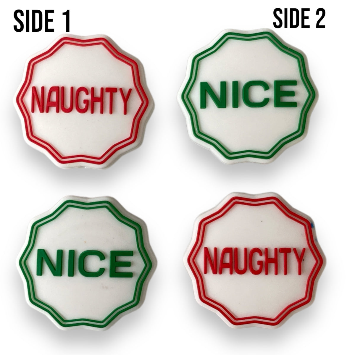 X1 - Naughty/Nice -Two Sided- "Exclusive"  Focal (1 Count)  Bead Silicone