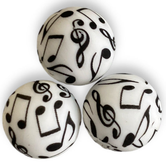 #770 - 15mm  Music Notes Silicone Beads