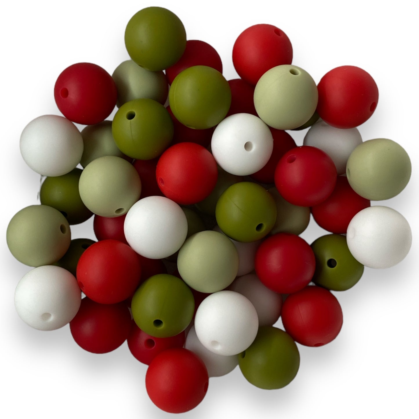 "Apple Grove" 15mm Silicone 50 Count Bead Pack – Ideal for Beadable Pens & Keychains