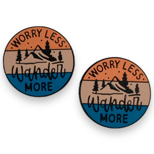 X420-  "Worry Less" Focal Bead (1 Count) Silicone