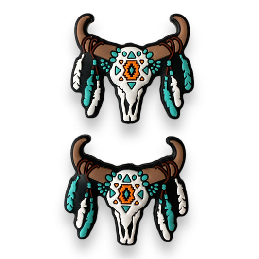 X478 - “Western Longhorn” Silicone (1 Count) Focal Bead