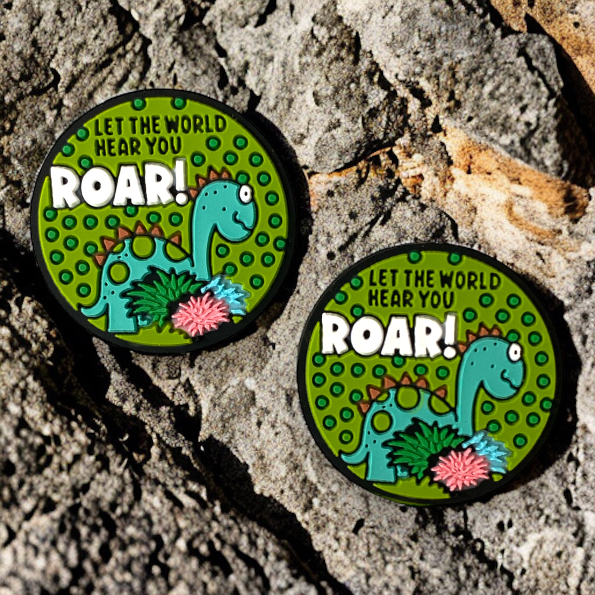 h945 - "Let The World See You Roar” Silicone Focal Bead (1 Count)