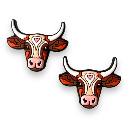 X441 - “Brown Longhorn” Silicone Focal (1 Count) Bead