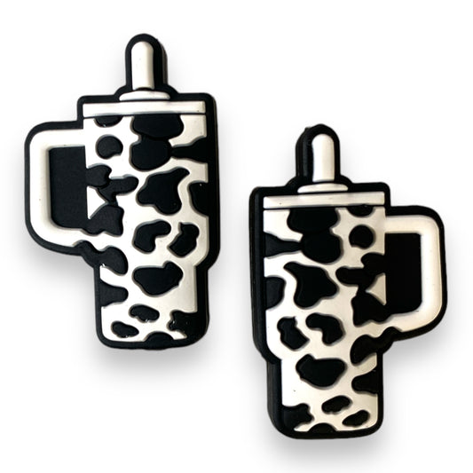 X474 - “Black Cow Cup” Silicone (1 Count) Focal Bead