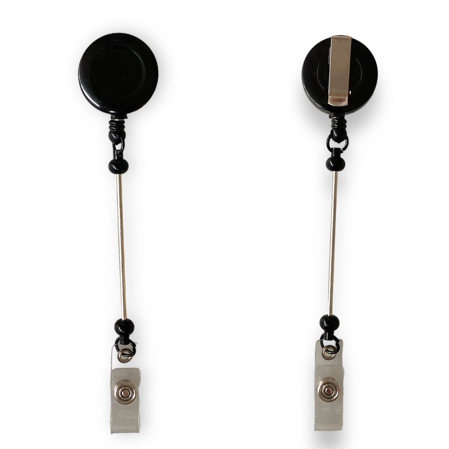 CK - 159 - Black Beadable Badge Reel