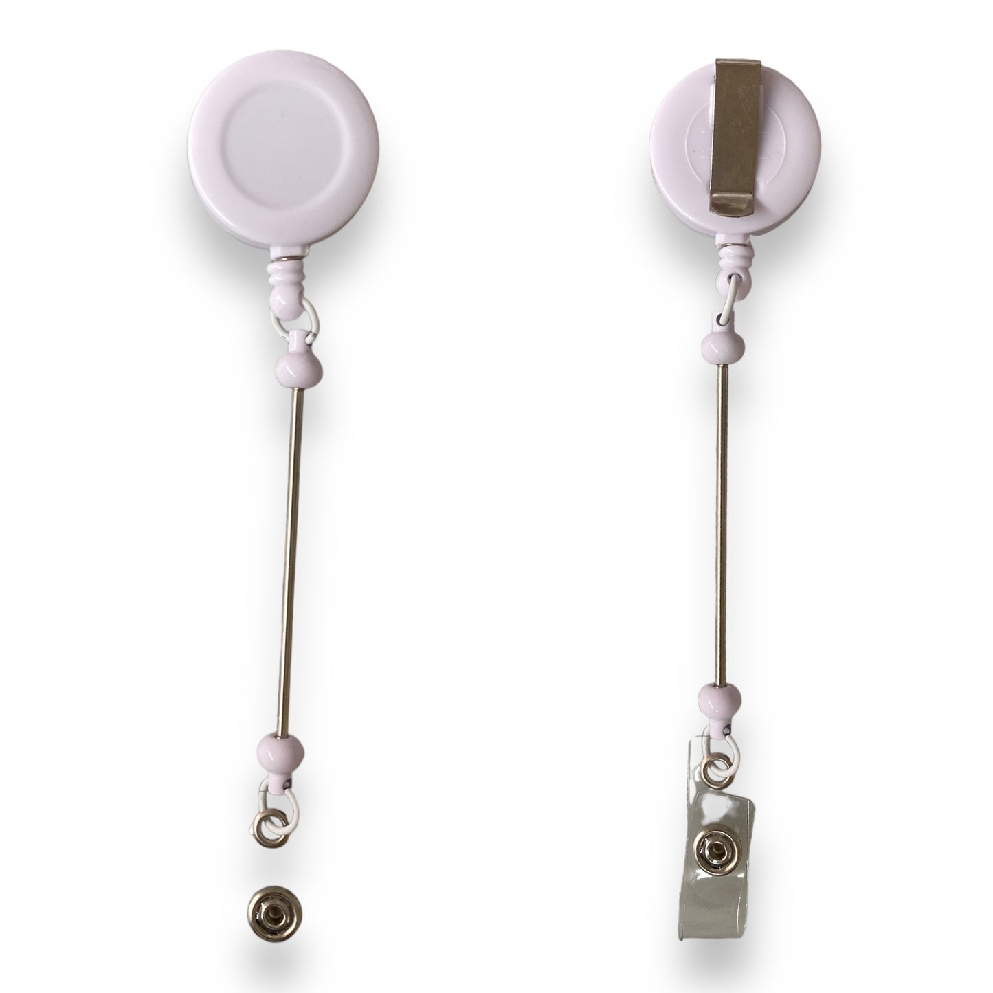 CK- 136 - White Beadable Badge Reel