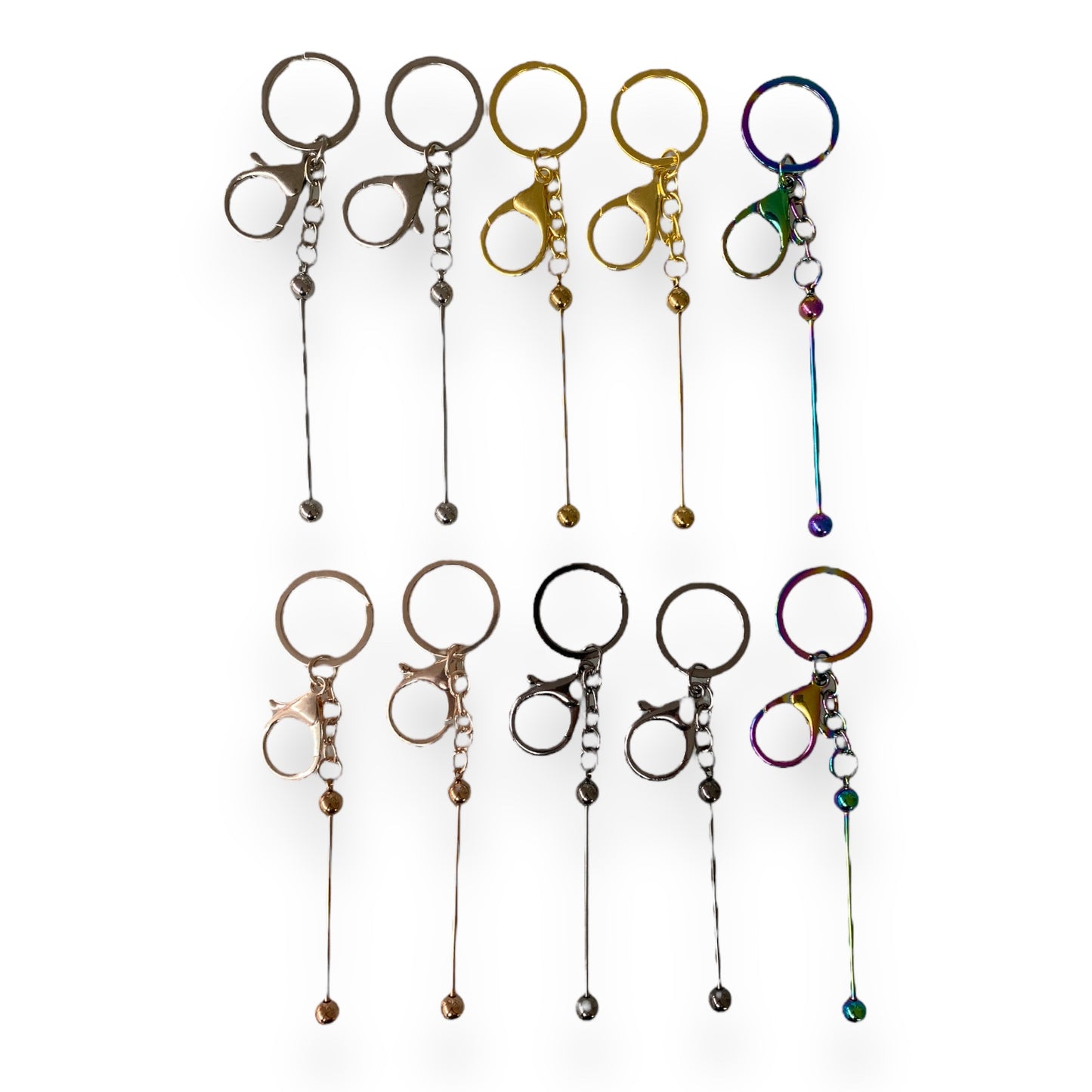 CK-71  - [10 Count] Beadable Keychain Bar Pack x_______