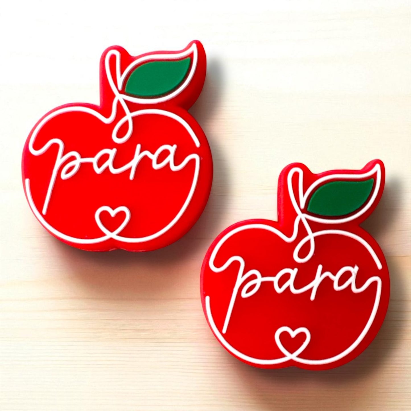 X281-  “Para- Apple” Silicone Focal Bead (1 Count)