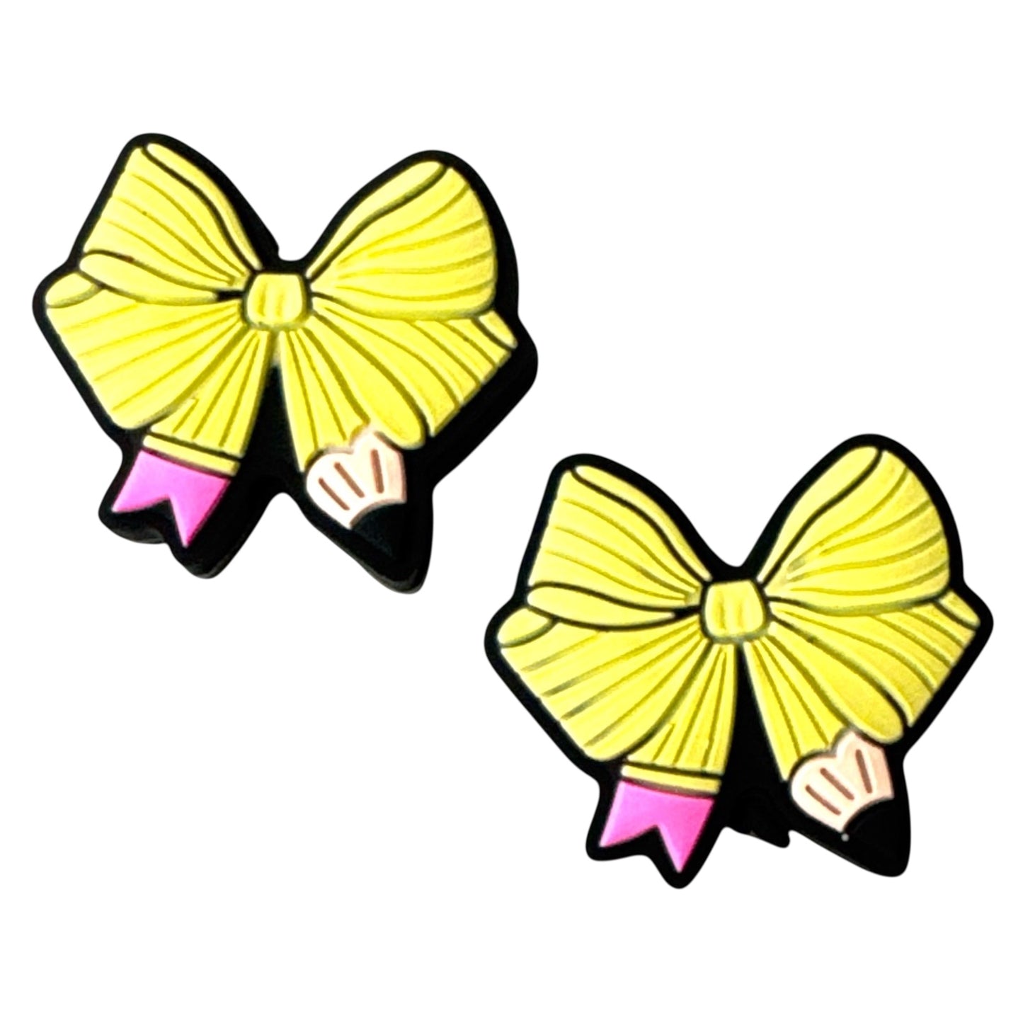 X291-  “Pencil Bow” Silicone Focal Bead (1 Count)