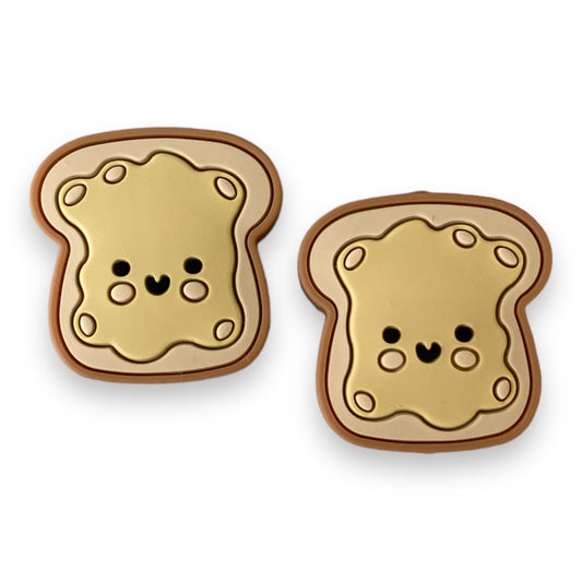 X167- "Peanut Butter Bread"  Silicone (1 Count) Focal Bead