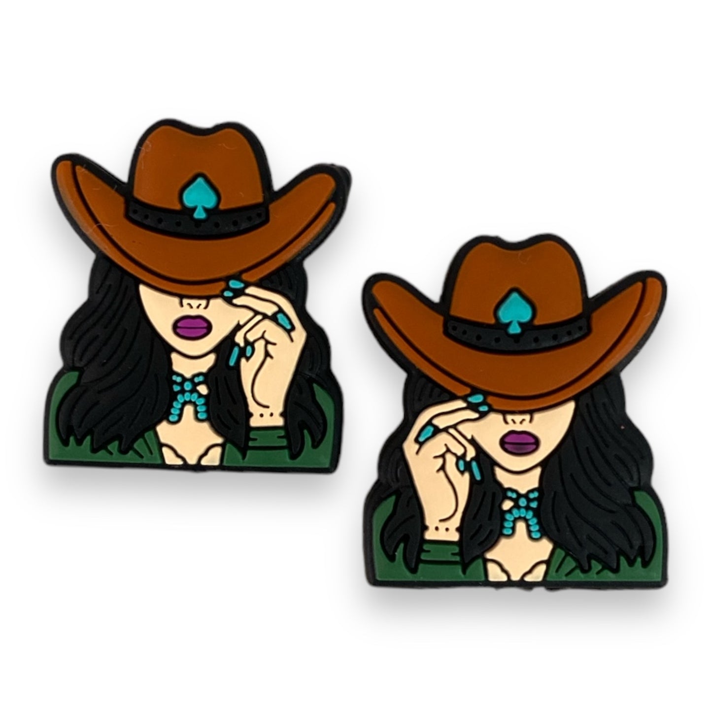 X419 - "Cowgirl"  Silicone (1 Count) Focal Bead