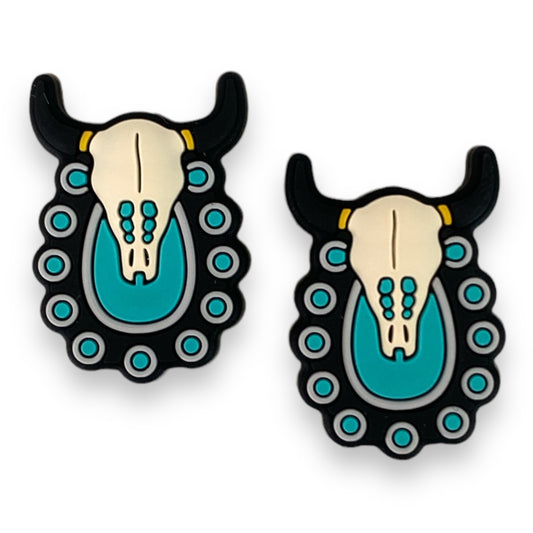 X423 - "Longhorn Horseshoe"  Silicone (1 Count) Focal Bead