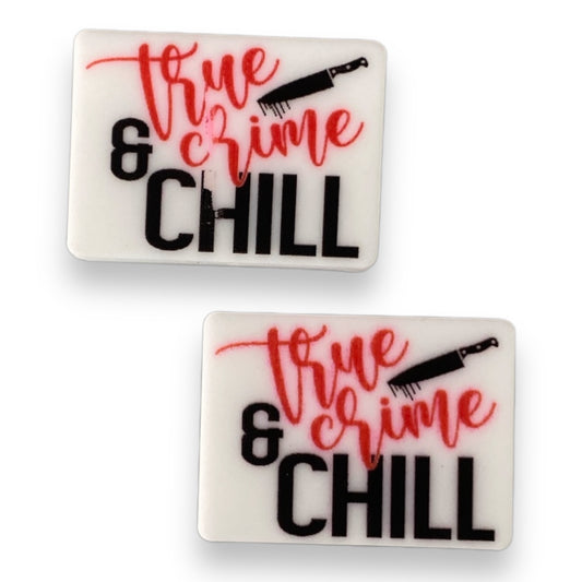 h917 -  "True Crime & Chill" Silicone Focal Bead (1 Count)