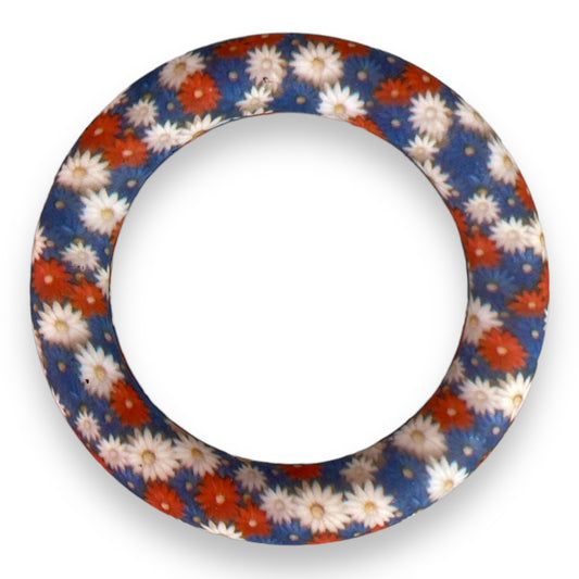 Q-A768 - 65mm Patriotic Floral Silicone Ring