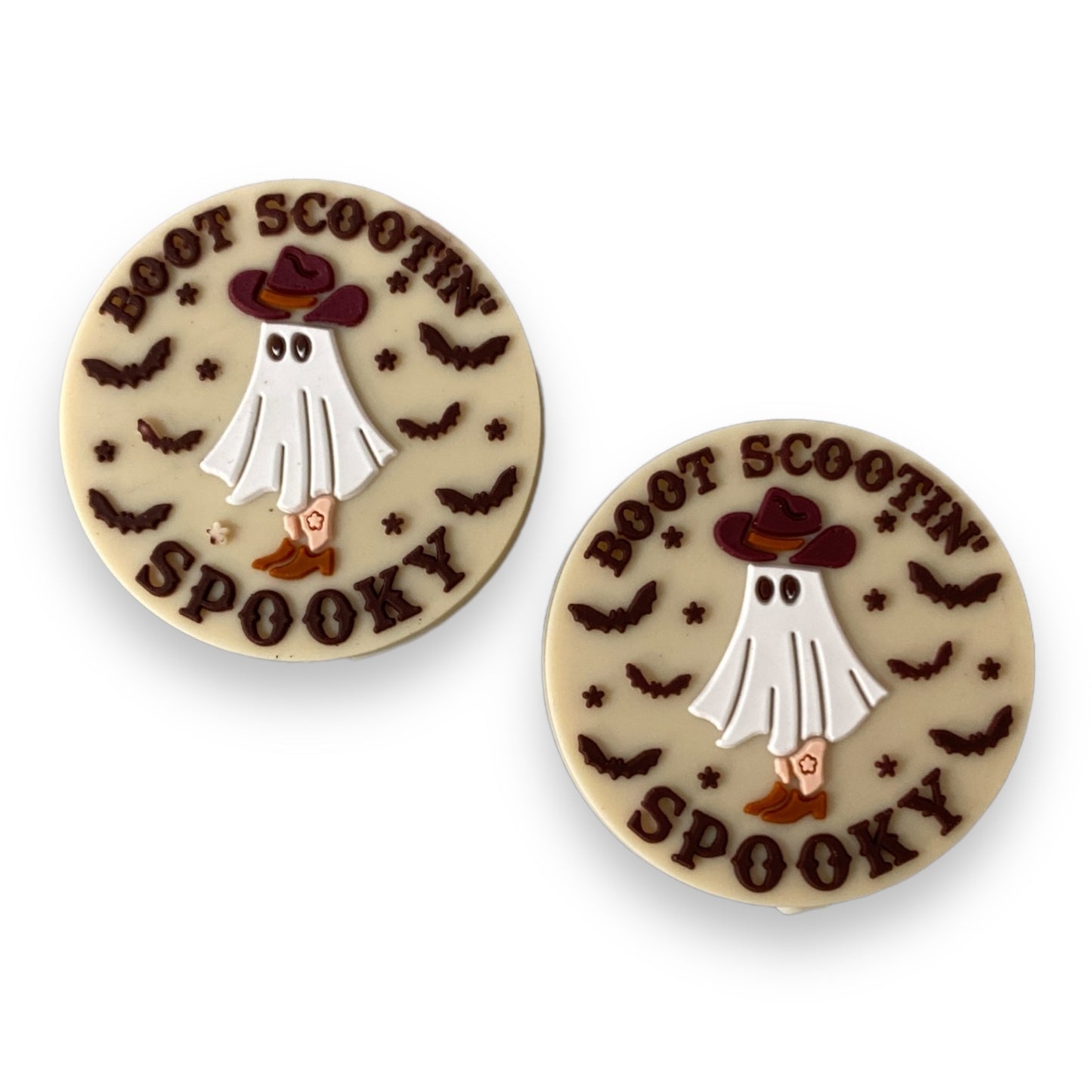 h921-  "Boot Scootin' Spooky" Silicone Focal Bead (1 Count)