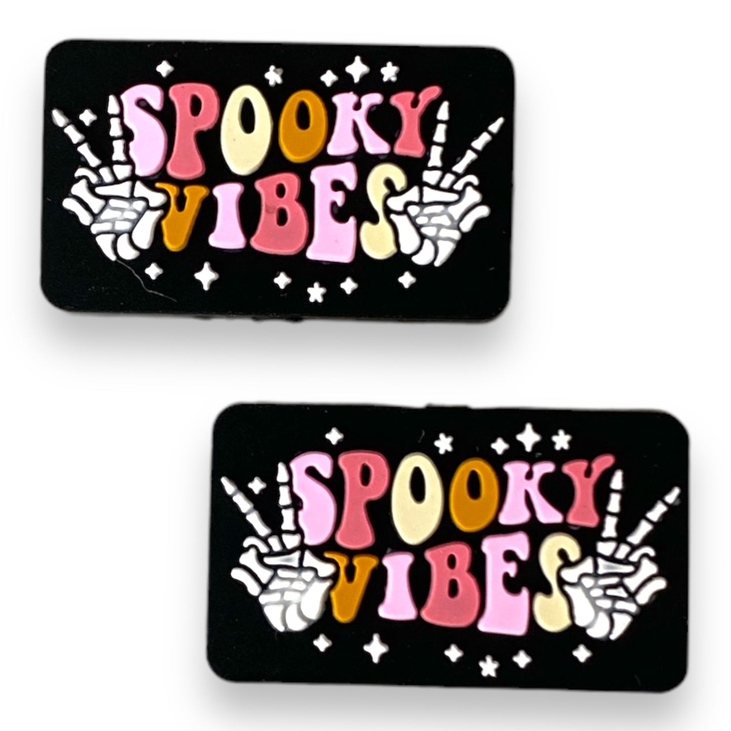 h919-  "Spooky Vibes" Silicone Focal Bead (1 Count)