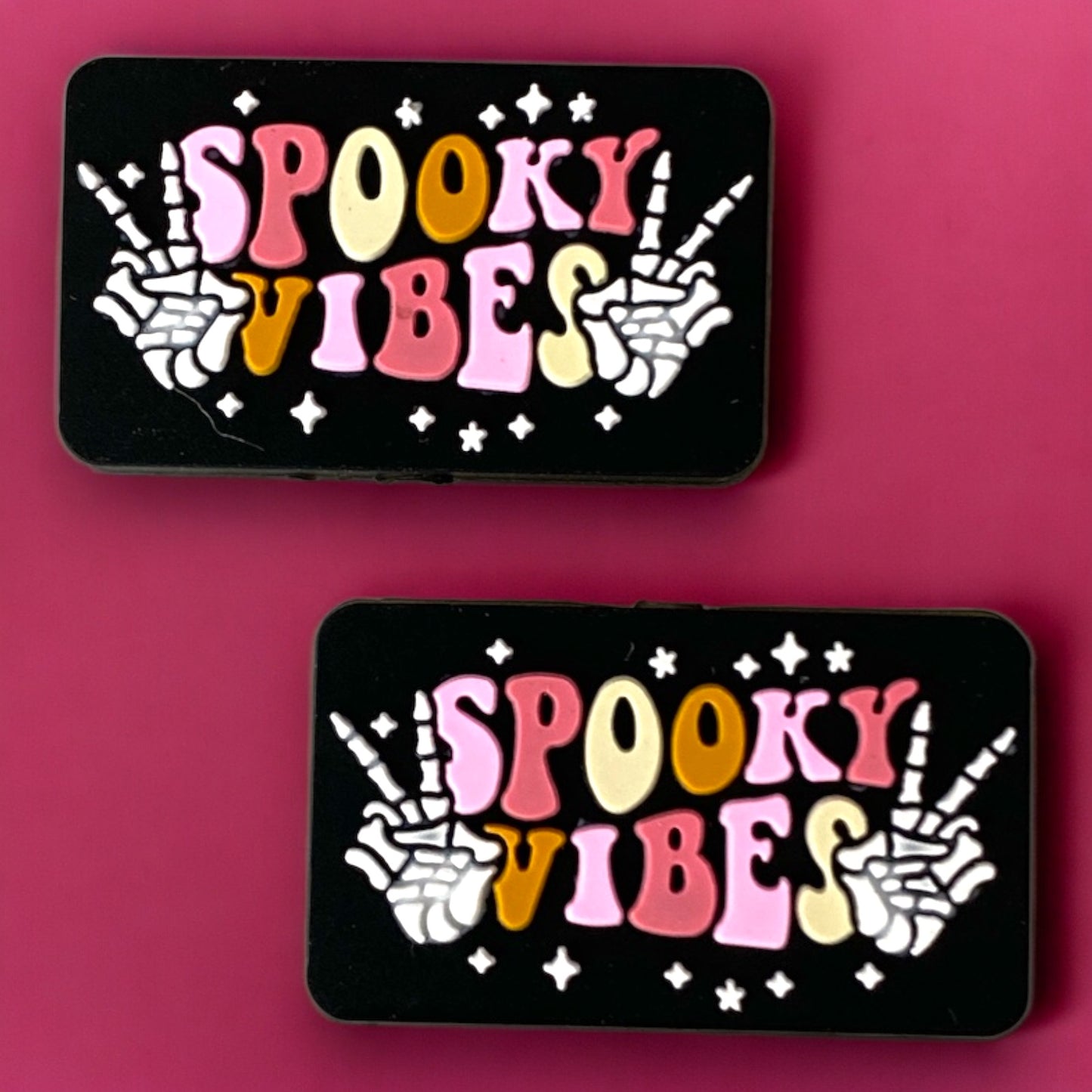 h919-  "Spooky Vibes" Silicone Focal Bead (1 Count)