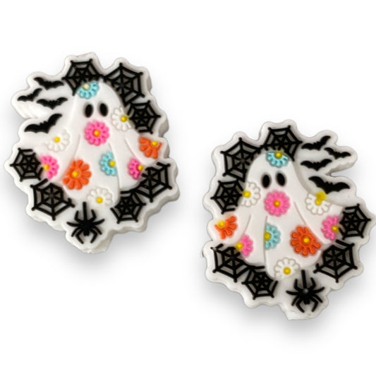 h922-  "Web Ghost" Silicone Focal Bead (1 Count)