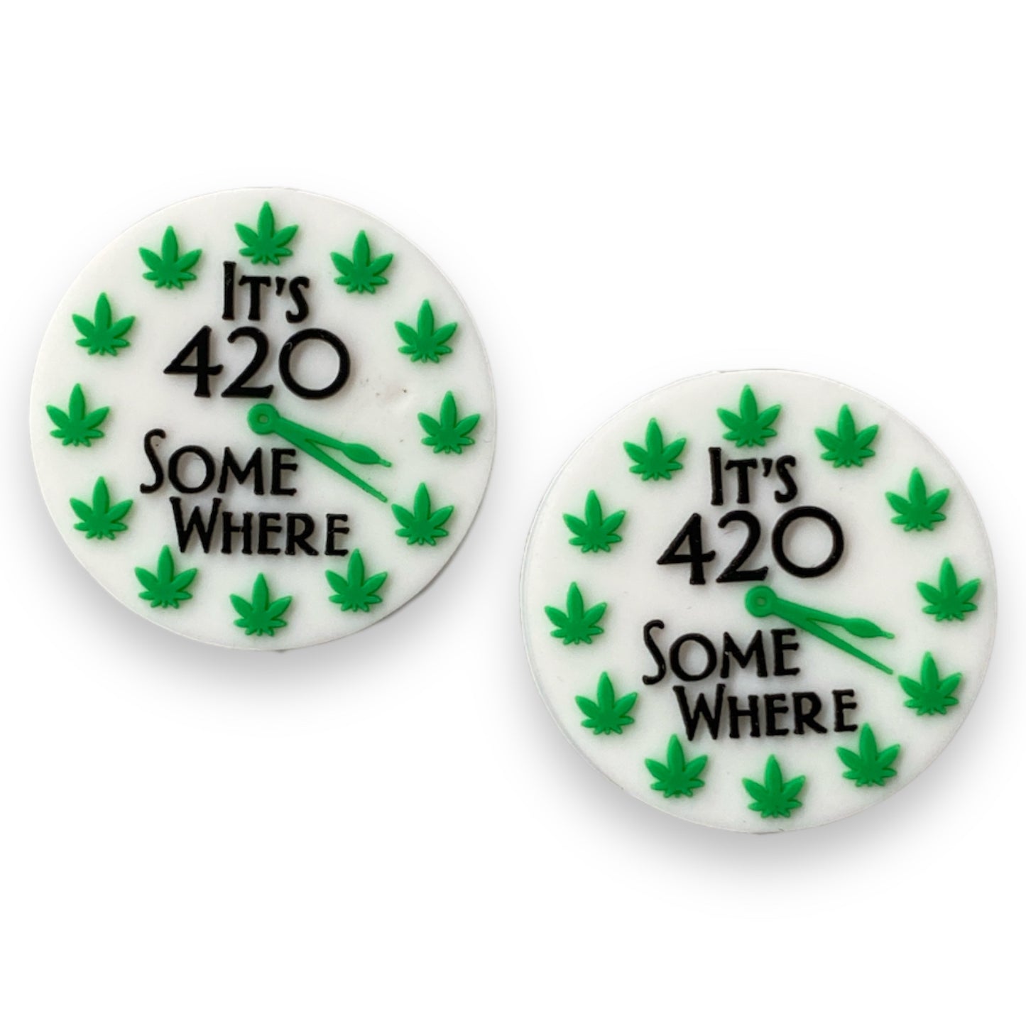 h1068 - It's 420 Somewhere  Focal (1 Count) Bead Silicone