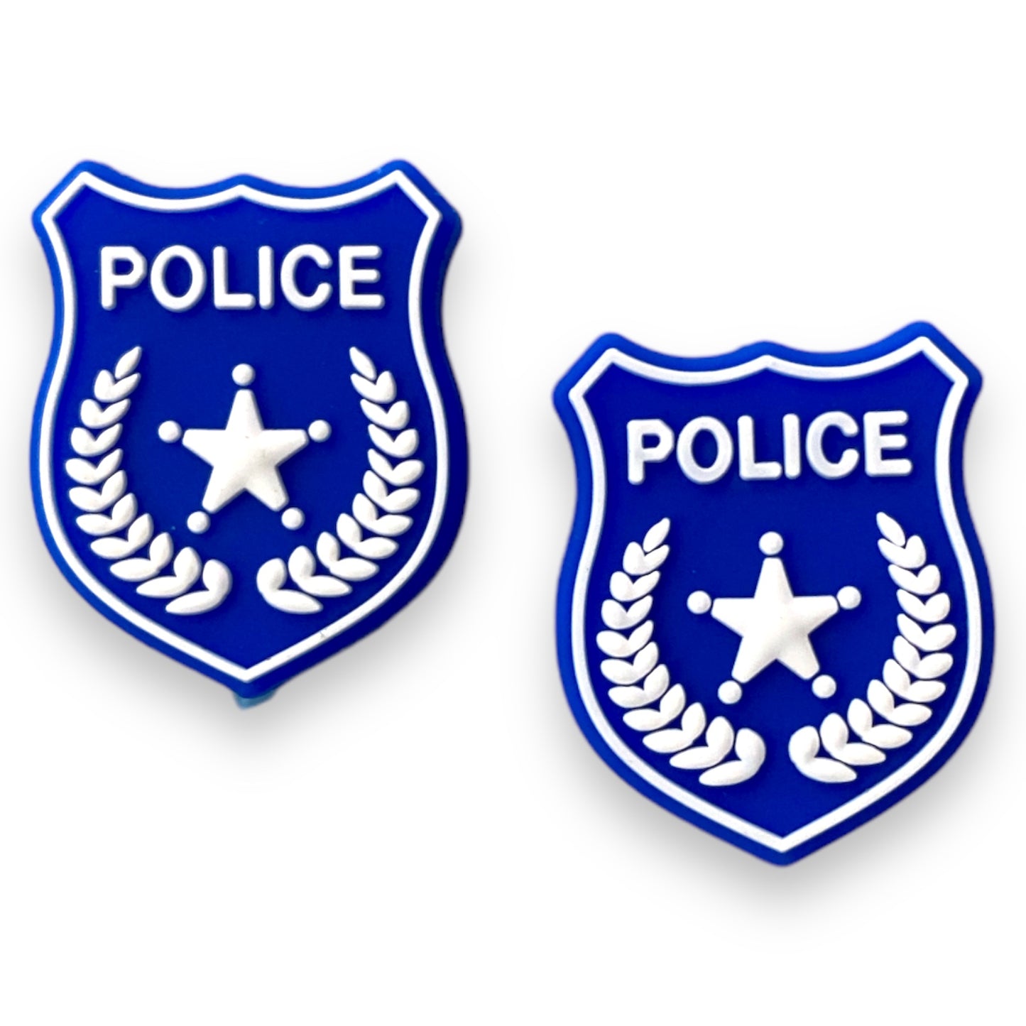 T148 - Police Badge Focal (1 Count) Bead Silicone