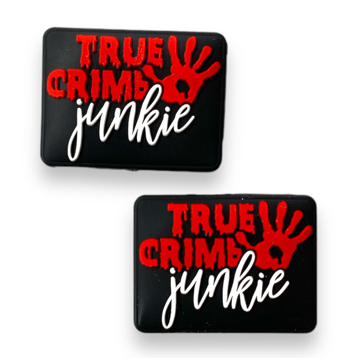 h840- True Crime Junkie  Focal (1 Count) Bead Silicone