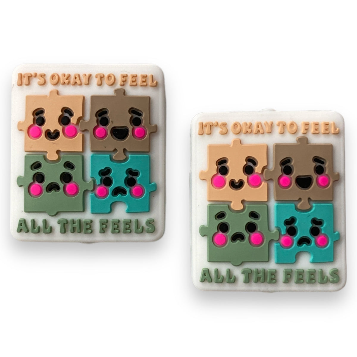h1065 - It's Okay To Feel All The Feels Focal (1 Count) Bead Silicone