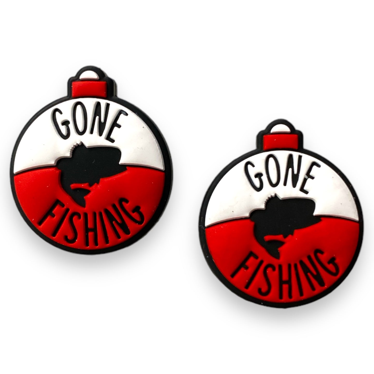 h1002- Gone Fishing  Focal (1 Count) Bead Silicone