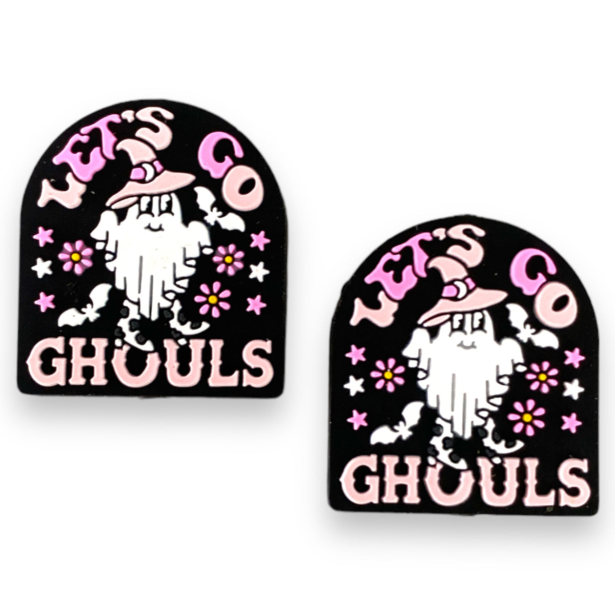 h962- Lets Go Ghouls Silicone Focal Bead (1 Count)