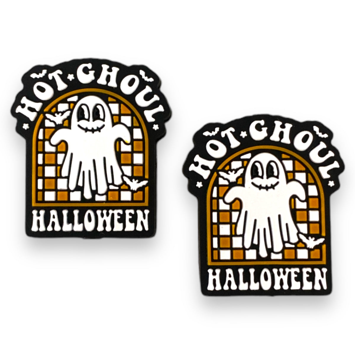 h963- Hot Ghoul Halloween Silicone Focal Bead (1 Count)