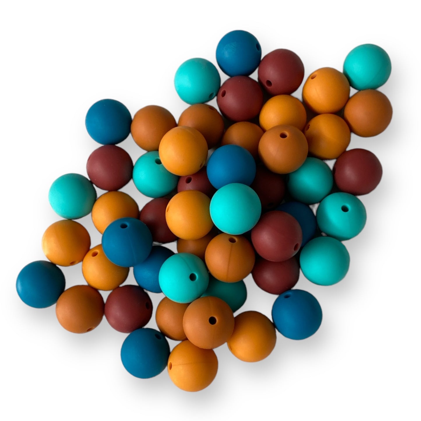 "Terracotta Sky" 15mm Silicone 50 Count Bead Pack – Ideal for Beadable Pens & Keychains