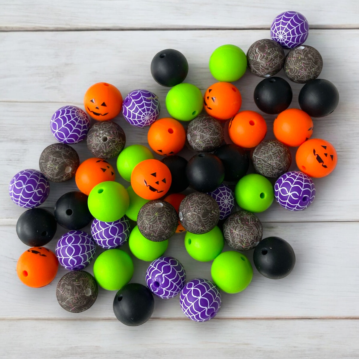 CK- 221- 15mm "Purple Web" Mixed Pack Silicone Beads