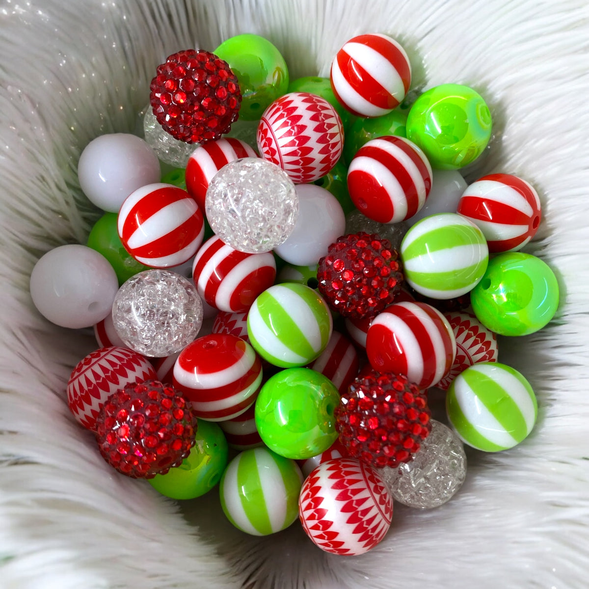 20M- 50 - 20mm Grinchy (50 Count) Bead Pack