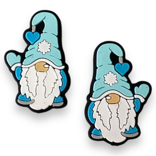 X177- "Winter Gnome / Blue” Silicone (1 Count) Focal Bead