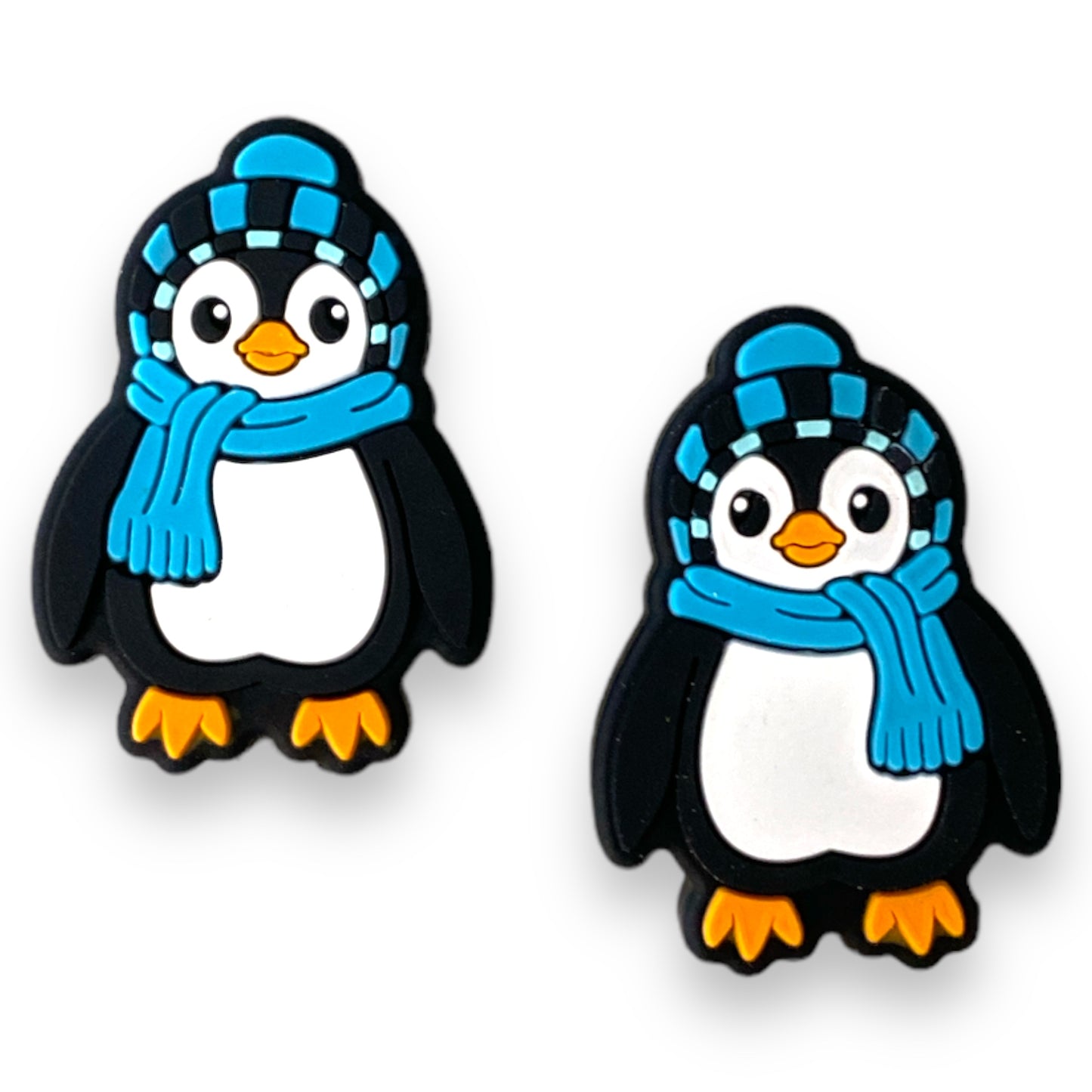 h869- "Penguin / Blue” Silicone (1 Count) Focal Bead