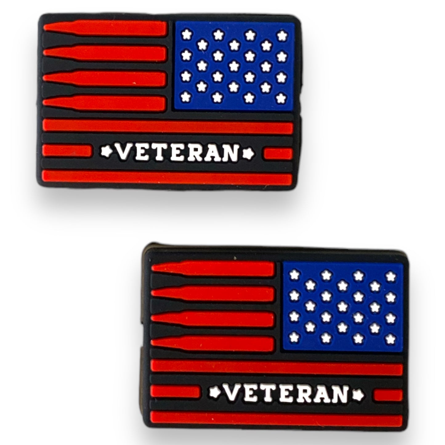 T147- "Veteran Flag” Silicone (1 Count) Focal Bead