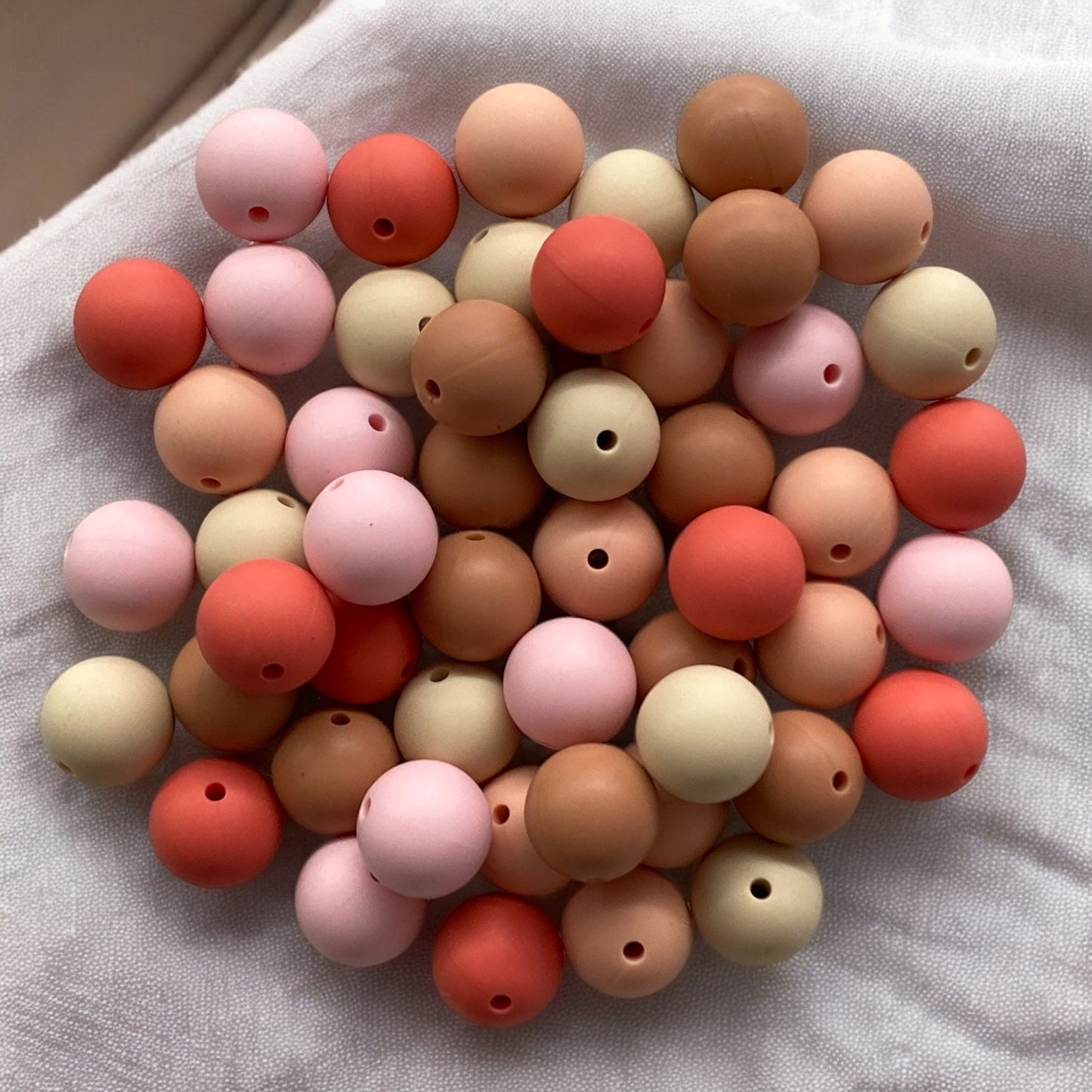 15mm "Cinnamon Peach" Silicone 50 Ct Bead Pack– Ideal for Beadable Pens & Keychains