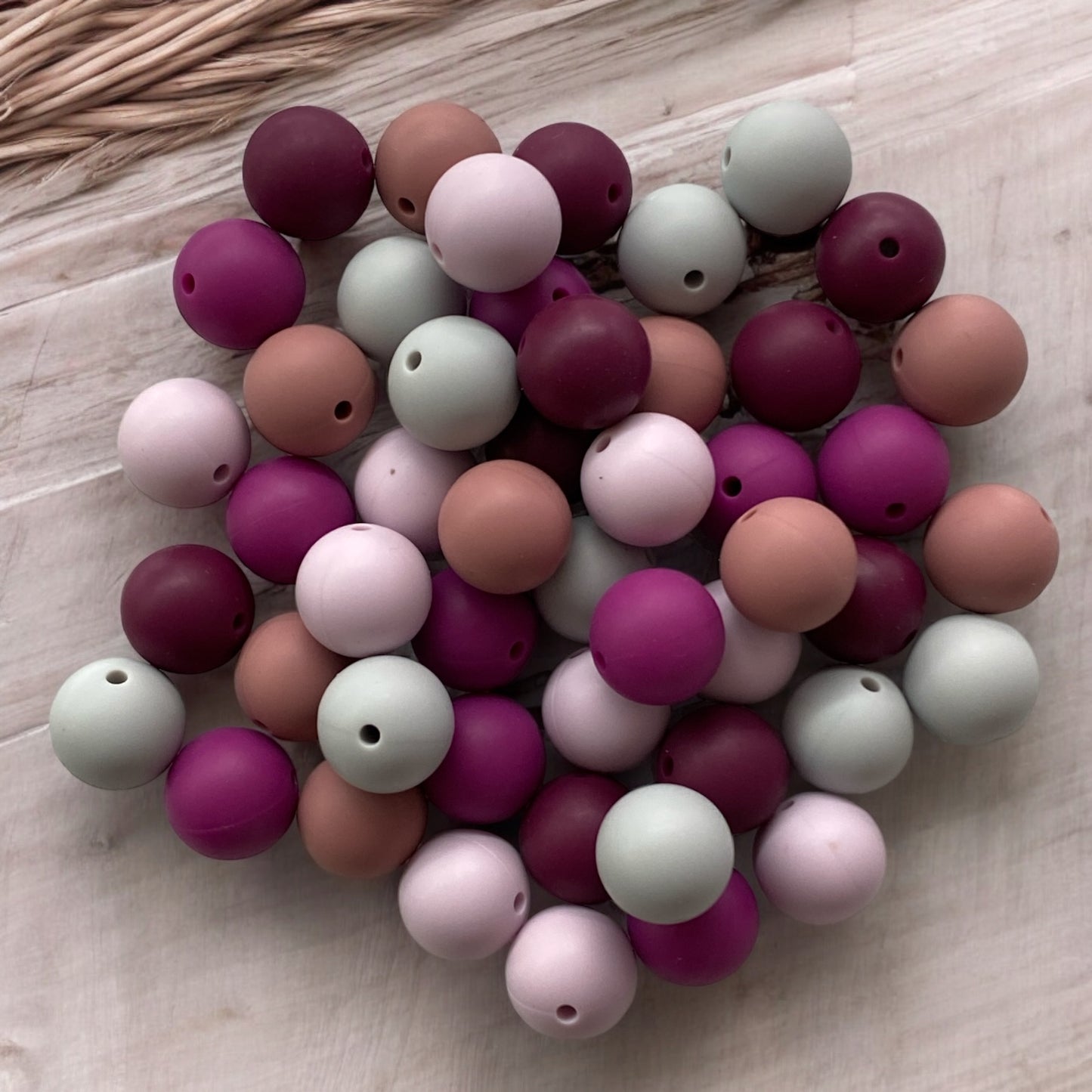 CK-166: 15mm "Winter Plum" Silicone 50 Ct Bead Pack