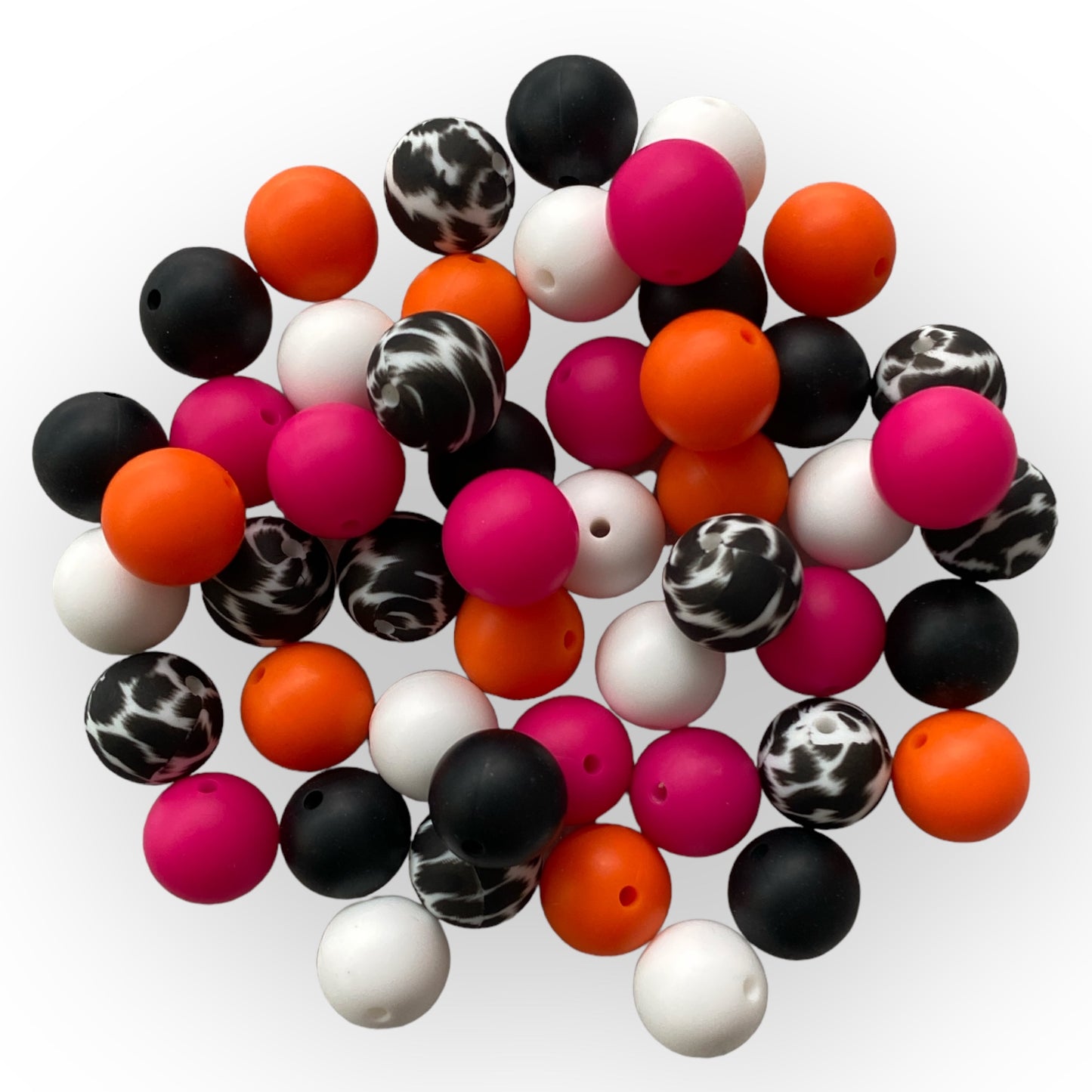 "Dunk-In Love" 15mm Silicone 50 Count Bead Pack – Ideal for Beadable Pens & Keychains
