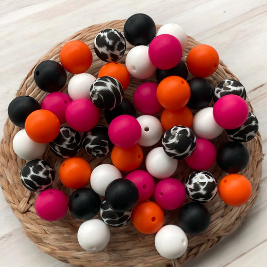 "Dunk-In Love" 15mm Silicone 50 Count Bead Pack – Ideal for Beadable Pens & Keychains