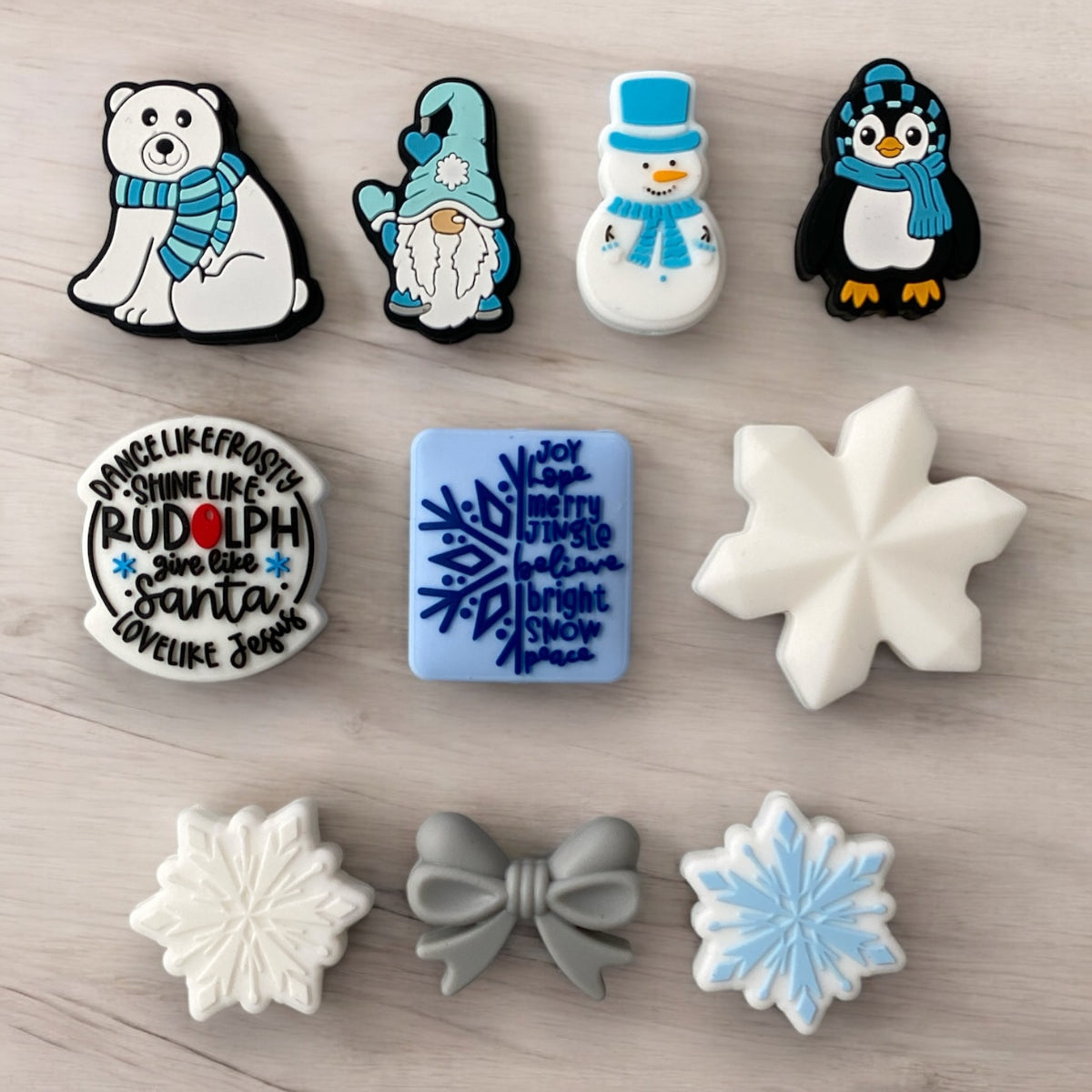 CK-179 - 15mm "Winter Vibes" Silicone 10 Ct Focal Pack