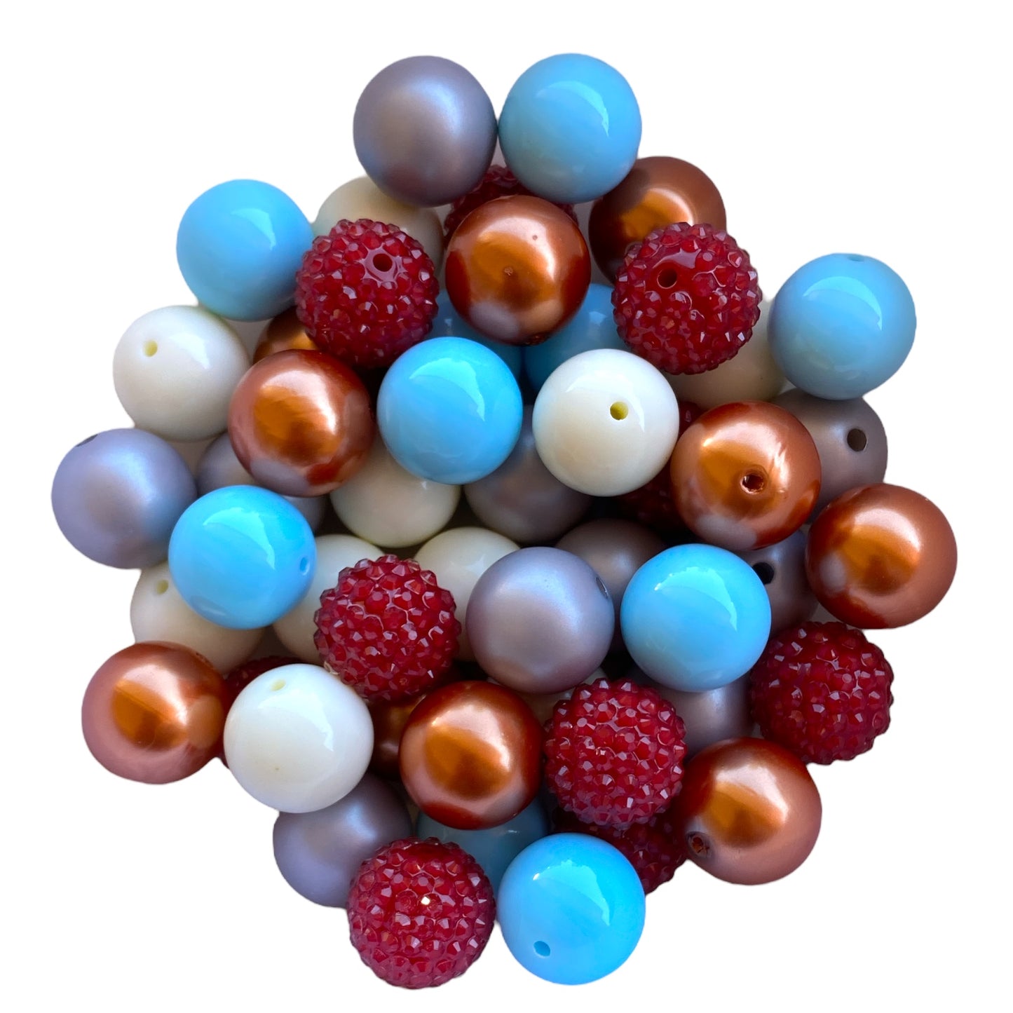 20M-20: 20mm "Winter Cranberry" Acrylic 50 Ct Bead Pack