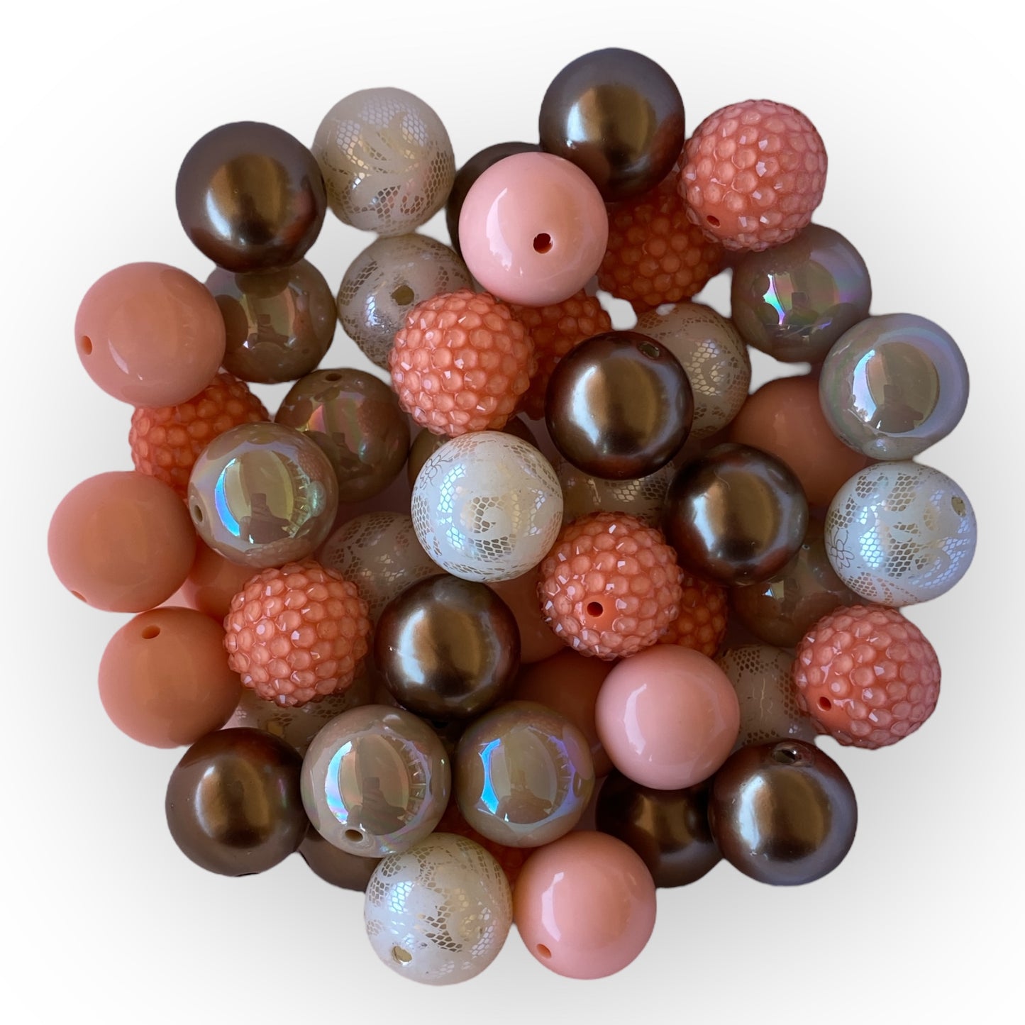 20M-26: 20mm "Capuchino" Acrylic 50 Ct Bead Pack