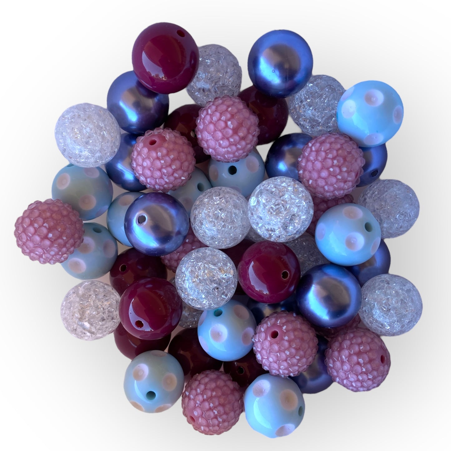 20M-45: 20mm "Winter Plum" Acrylic 50 Ct Bead Pack