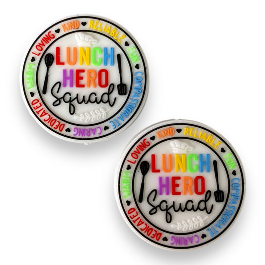 X65-  “Lunch Squad” Silicone Focal Bead (1 Count)