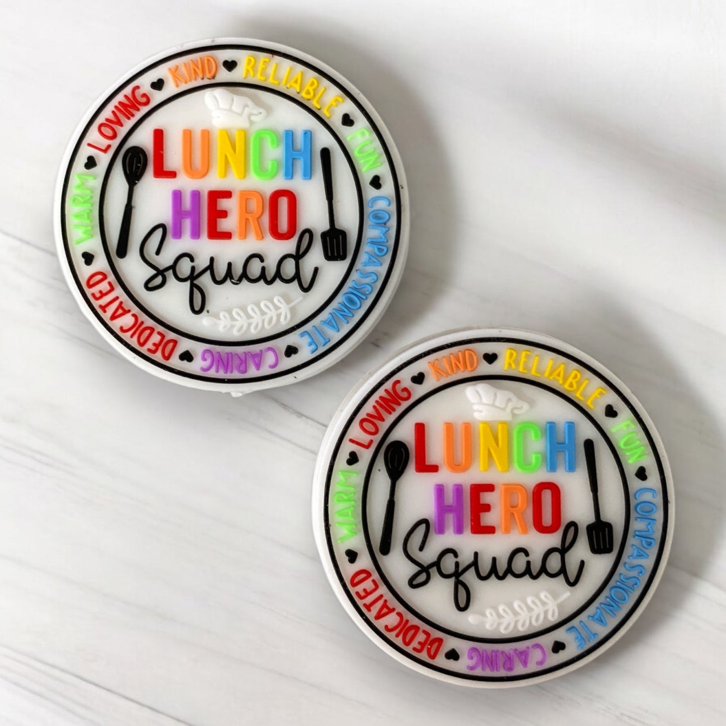 X65-  “Lunch Squad” Silicone Focal Bead (1 Count)