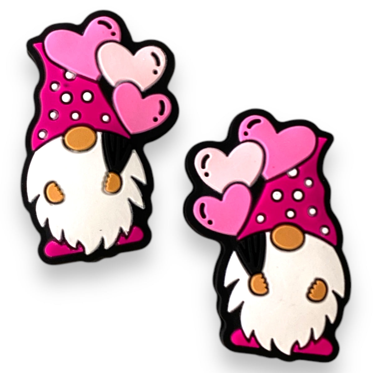 h834-  “Pink Gnome” Silicone Focal Bead (1 Count)