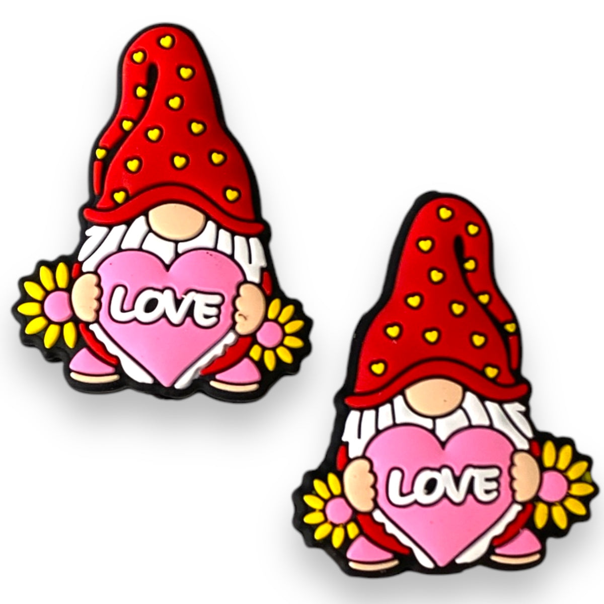 h949 - “Love Gnome” Silicone Focal Bead (1 Count)
