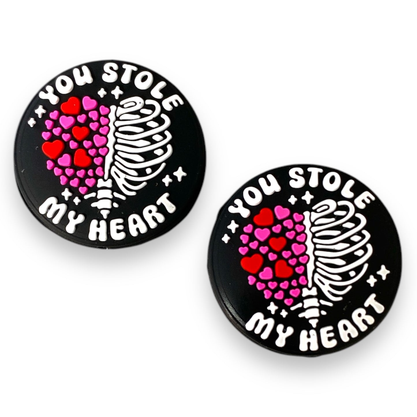 h994 - “You Stole My Heart” Silicone Focal Bead (1 Count)