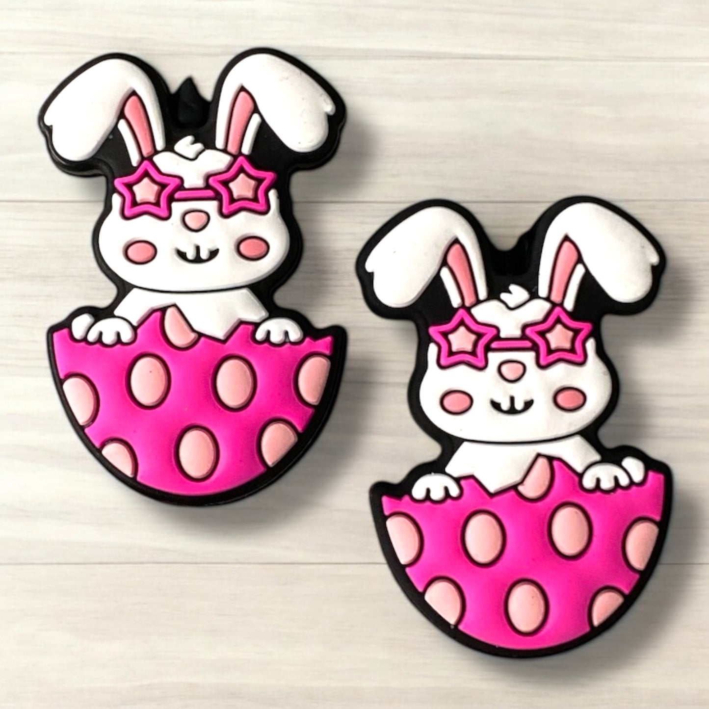 X20-  “Pink Bunny” Silicone Focal Bead (1 Count)